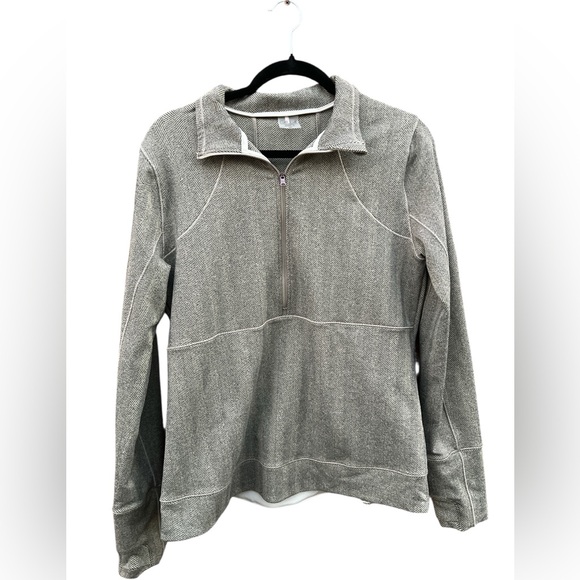 CALIA by Carrie Underwood Herringbone Women's Gray V-Neck Sweater - Picture 1 of 7